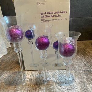 Set of 3 candle holders JCPenney era Y2k